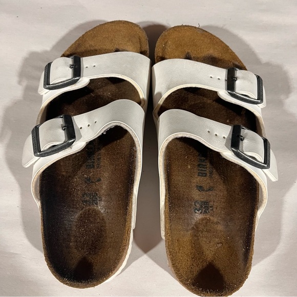 Birkenstock Kids Sandals in White and Brown Size 1 - Picture 7 of 7
